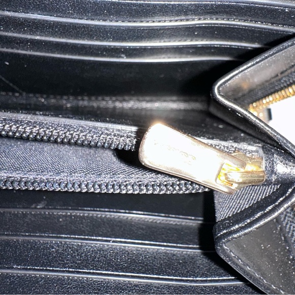 Coach Signature Brown and Black Zip Accordion Wallet - Picture 8 of 8